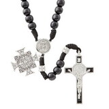 Berkander BK-12843 Saint Benedict Paracord Rosary - Black