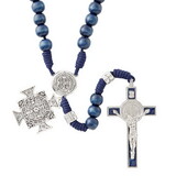 Berkander BK-12845 Saint Benedict Paracord Rosary - Blue