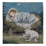Berkander BK-12906 Baby Jesus with Lamb Nativity Pillow Cover