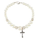 Berkander BK-18075 Ivory Pearl Wedding Bracelet with Dangle