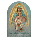 Berkander BK-18096 Our Lady Of Guadalupe With Juan Diego Arched Desk Stand