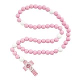 Berkander BK-18117 Pink Wood Baby Rosary