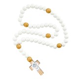 Berkander BK-18119 White Wood Baby Rosary