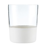 47th & Main BMR641 Clear Vase with Matte White Base
