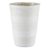 47th & Main BMR643 Matte White Stripes Vase