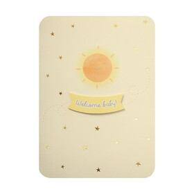 C.R. Gibson BOC-25812 Welcome Baby Sun Greeting Card