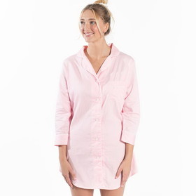 Bella il Fiore BSSP2 Button-Down Sleep Shirt - Pink - Large/X-Large