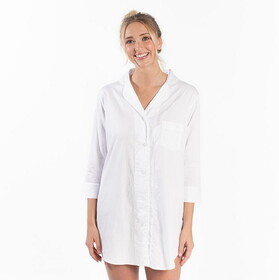 Button-Down Sleep Shirt - White