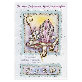 Alfred Mainzer CF36122 On Your Confirmation, Great Granddaughter Card