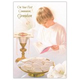 Alfred Mainzer CM36038 On Your First Communion, Grandson Card