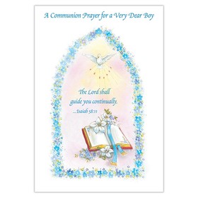 Alfred Mainzer CM36213 A Communion Prayer for a Very Dear Boy Card