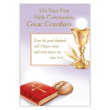 Alfred Mainzer CM69024 On Your First Holy Communion, Great Grandson Card