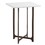 47th & Main CMR060 Metal Table with White Stone