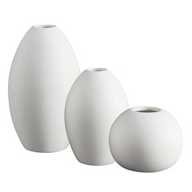 47th & Main CMR079 Bisque White Matte Vase - Set of 3