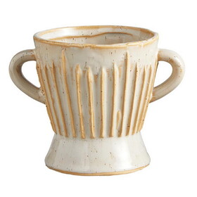 47th & Main Striped Pot With Handles