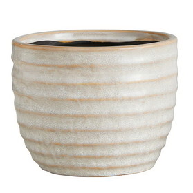 47th & Main Striped Ceramic Pot