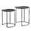 47th & Main CMR382 Black Wire Side Tables - Set of 2