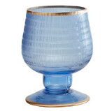 47th & Main CMR424 Light Blue Vase with Gold Rim