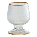 47th & Main CMR425 Clear Vase with Gold Rim