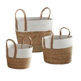 47th & Main CMR840 Tall Cream Baskets - Set of 3