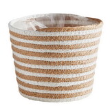 47th & Main CMR846 Cream Striped Lined Basket