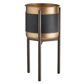47th & Main CMR893 Gold/Black Plant Stand - Small