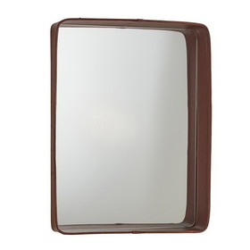 47th & Main CMR920 Faux Leather Rim Mirror
