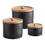 47th & Main CMR921 Faux Leather Canisters - Set Of 3