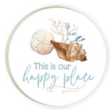 P.Graham Dunn COC0116 Coastal Collection Round Coaster - This Is Our Happy Place