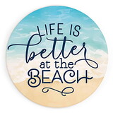 P.Graham Dunn COC0187 Coastal Collection Round Coaster - Life Is Better