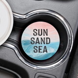 P.Graham Dunn CST0728 Coastal Collection Car Coasters - Sun Sand Sea