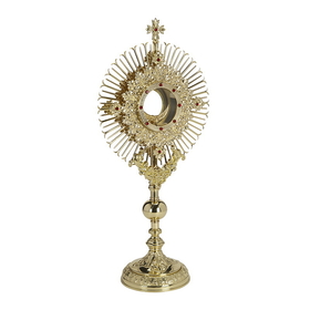 Sudbury D1654 Ornate Jeweled Monstrance with Luna and Case