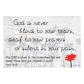 Christian Brands D2789 Pass-it-On - God is Never blind to your Tears