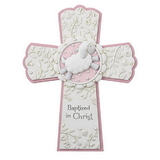 Sacred Traditions D3080 Baptized in Christ Cross Pink