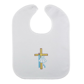 Cambridge D3399 Cross/Shell Baptismal Bib 6 Pk