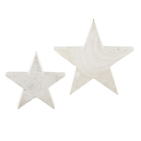 Christian Brands D3689 Paulownia White Stars-Set Of 2