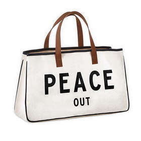 Christian Brands D3714 Canvas Tote - Peace Out