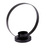 47th & Main Black Round Candle Holder