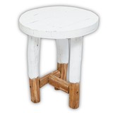 47th & Main DMR144 White Half Dipped Side Table