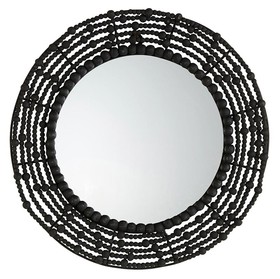 47th & Main DMR223 Black Wood Beaded Mirror