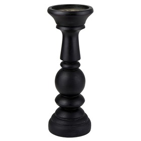 47th & Main Black Candle Holder