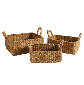 47th & Main DMR302 Two Handle Seagrass Basket - Set of 3
