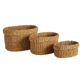 47th & Main DMR306 Seagrass Round Baskets - Set of 3
