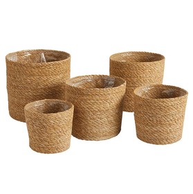 47th & Main DMR307 Seagrass Round Planters - Set of 5