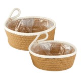 47th & Main DMR446 Cream Handle Baskets - Set of 2