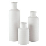 47th & Main DMR467 White Ceramic Vases - Set of 3