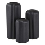 47th & Main DMR468 Black Ceramic Vases - Set of 3