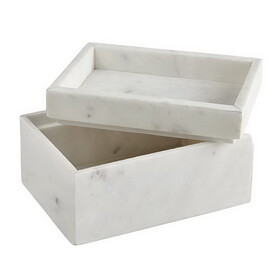 47th & Main DMR604 White Marble Keepsake Box