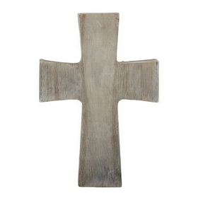 Faithworks F1543 Paulownia Wood Standing Cross - Medium - Grey Finish