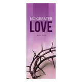 Celebration Banners F1745 Easter Series X-Stand Banner - No Greater Love